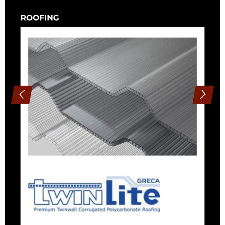 New Twinlite greca atap genteng polycarbonate pvc 6mm
