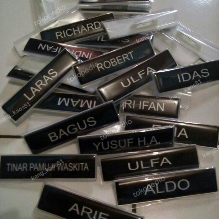 

New Nametag Akrilik Resin Peniti