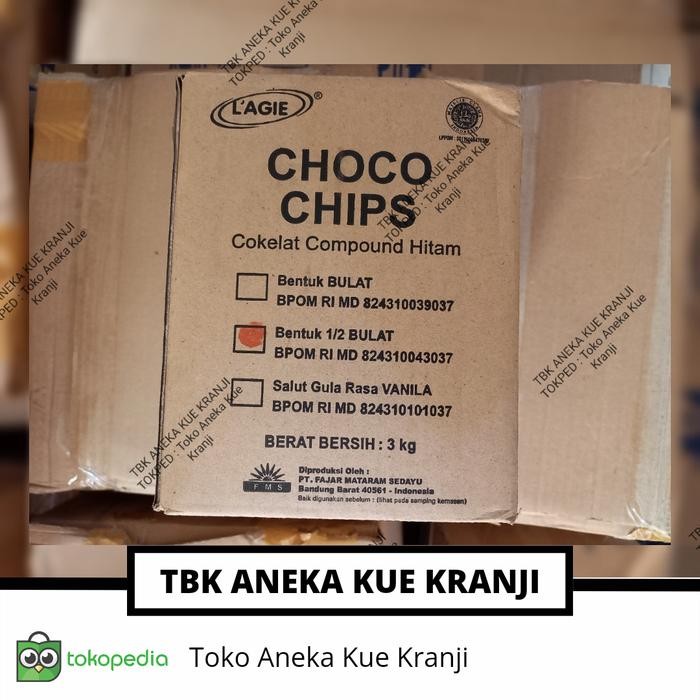 

Stok Baru LAGIE Cokelat chip chocolate 3 KG DUS