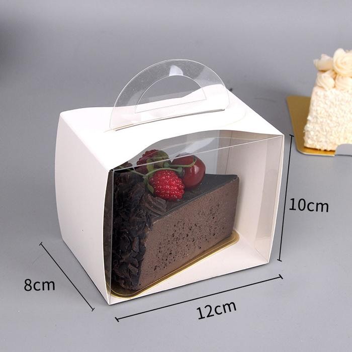 Box Mika Kue Segitiga New Korean Box Slice Cake Kue Bolu Dus Brownies