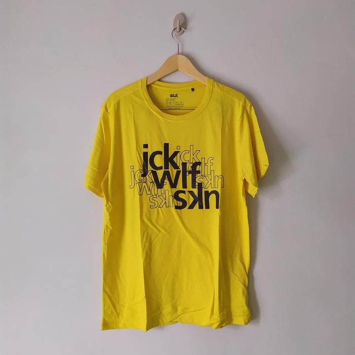 ORIGINAL tshirt/ kaos jack wolfskin (jws) lawrence-vibrant yellow READY STOCK