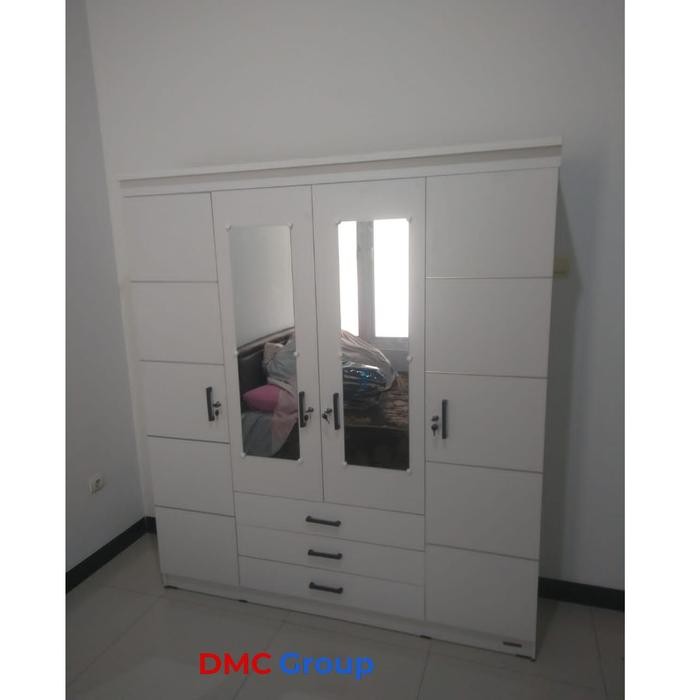 Lemari baju 4 pintu Lemari kaca lemari pakaian 4 pintu lemari besar