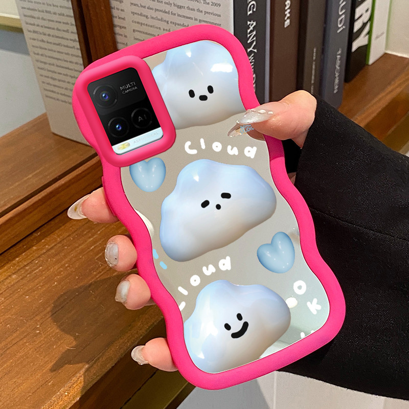 Casing HP Untuk VIVO Y21 Y21s Y21t Y21e Y21a Y33t Y33s Y21G Case Emoji awan Softcase Silikon Kasing 