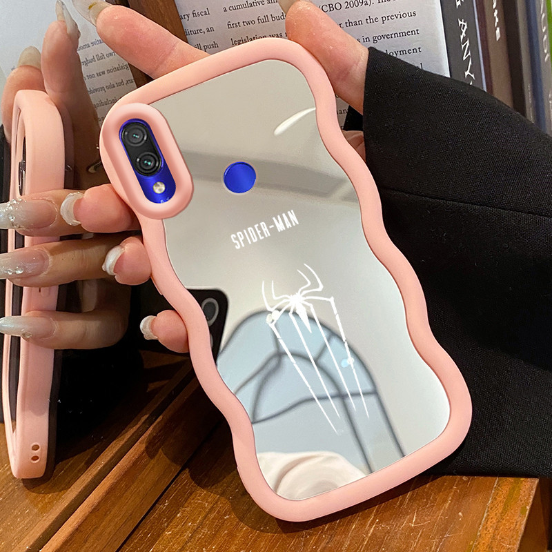 Casing Untuk Xiaomi Redmi Note 7 Note 7s Note 7 Pro Case Casing HP Pola bekas kaki dan laba-laba Kes