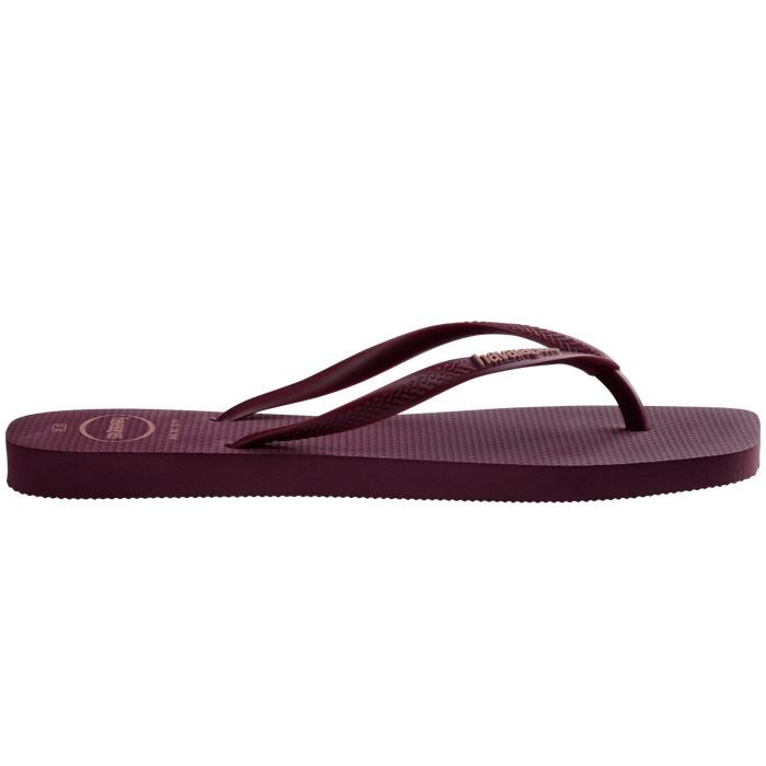 P0B2  Havaianas 5143 Slim Square Logo Popup - Purple Soil - Sandal Wanita