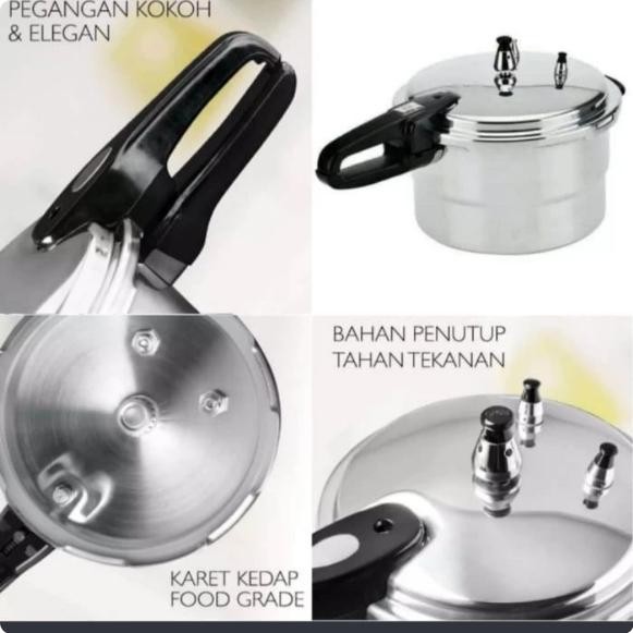 PANCI PRESTO 8 LITER STAINLESS STEEL PERALATAN DAPUR MASAK DAGING IKAN