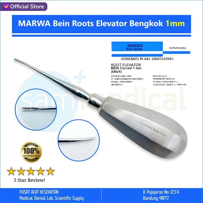 Terlaris MARWA Bein Root Elevator Bengkok 1mm SALE
