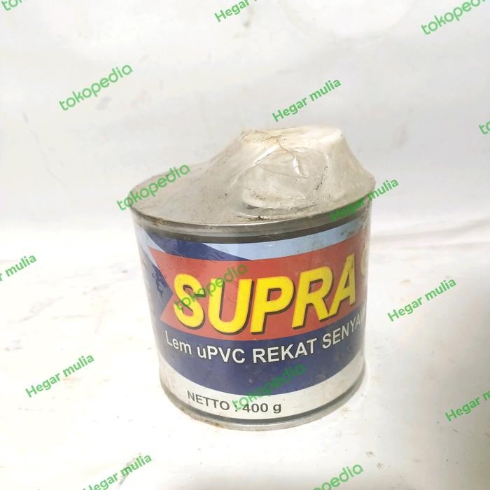 Lem Pipa Pvc SUPRA GLUE 400gram LEM PIPA PVC Supra glue 400GRAM termur