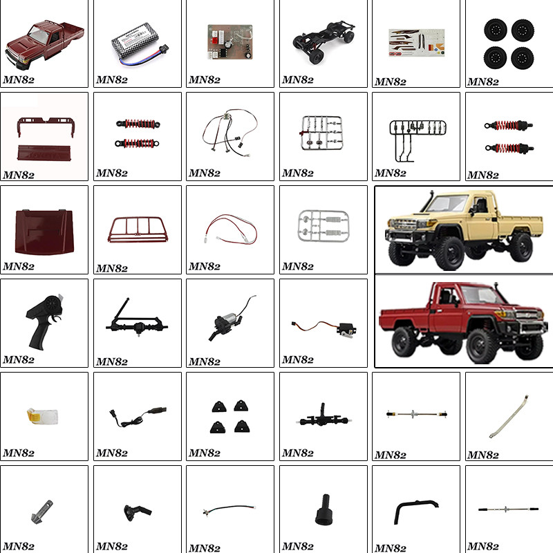 MN MODEL MN82 Red 82PRO 82S LC79 RC Accessories Upgrade Wheel Eyebrow Non-destructive Installation