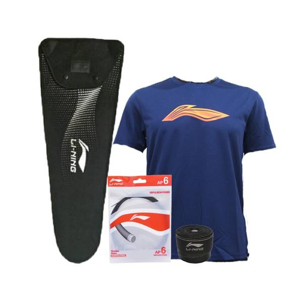 Li-Ning Badminton Racket Armour 353 Blue/Black AYPP444-4 Alat Olahraga