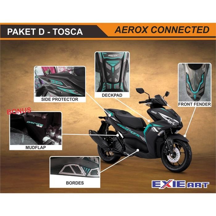 STOK TERBATAS  PAKET KOMPLIT PROTECTOR MOTORCYCLE AEROX CONNECTED - FULL SET AKSESORIS MOTOR