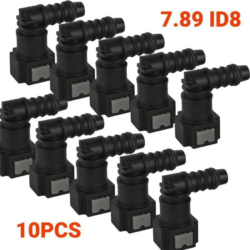 10Pcs Car Quick Release Connector Rubber Fuel Line Hose Coupler 7.89 ID8 Female Auto Fuel Hose Coupl