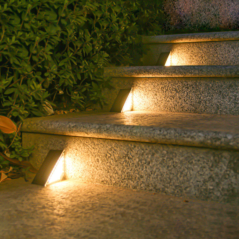 8Pcs LED Solar Step Lights, Waterproof Outdoor Stair Lights, Solar Deck Lights Outdoor Solar