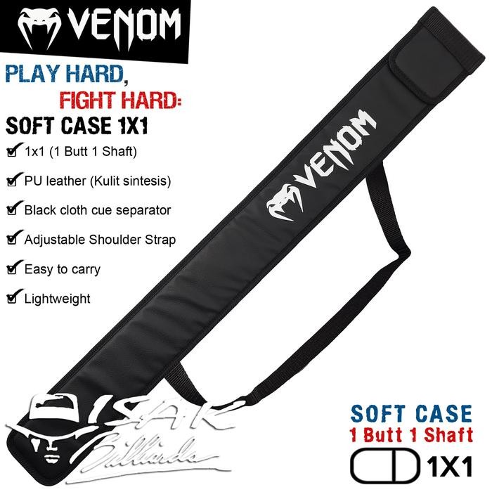 Venom Soft Cue Case 1x1 - Vinyl Tas Ransel Stik Billiard 1Butt 1 Shaft