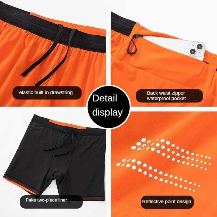 ORIGINAL 33 Celana Pendek OlahLari Pria Gym Training Legging Sport Pria Fitness READY STOCK