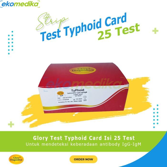 Test Typhoid Card Glory / Salmonella Typhi Igg/Igm Typoid Widal 25Test