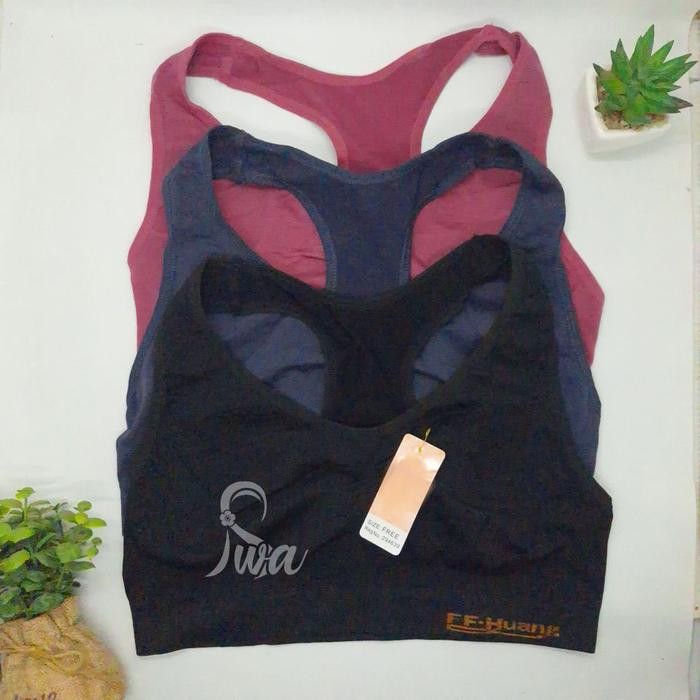 yrka- Miniset Jumbo Wanita Dewasa Remaja Tali Silang Tanpa Busa Isi 3Pcs