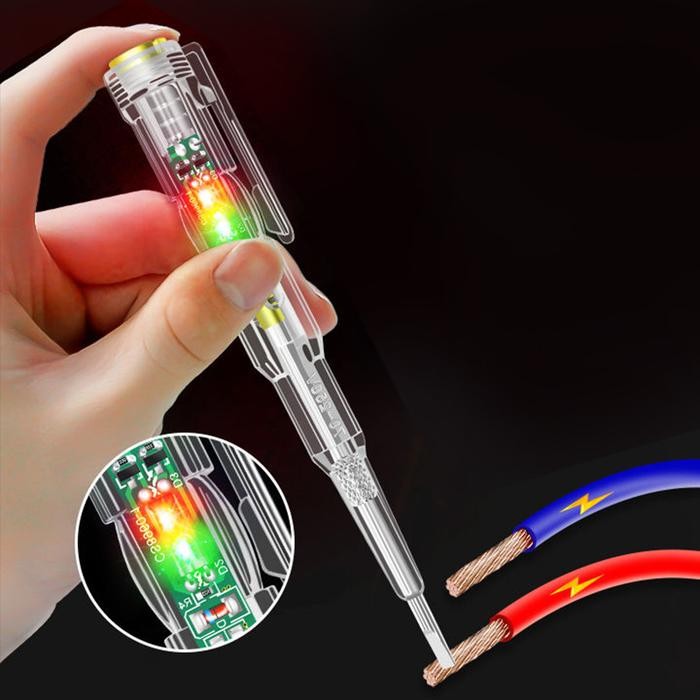 Obeng Tespen Isku AC TESPEN Listrik Non-Kontak Dual LED