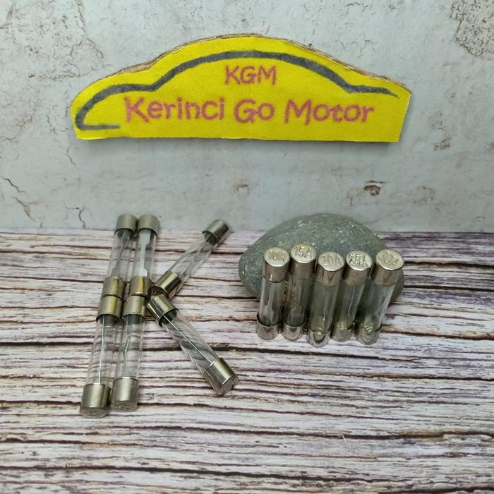 Jual Sekring Fuse Kaca 10A - Skring Tabung - Fuses Glass - Sekring Tabung