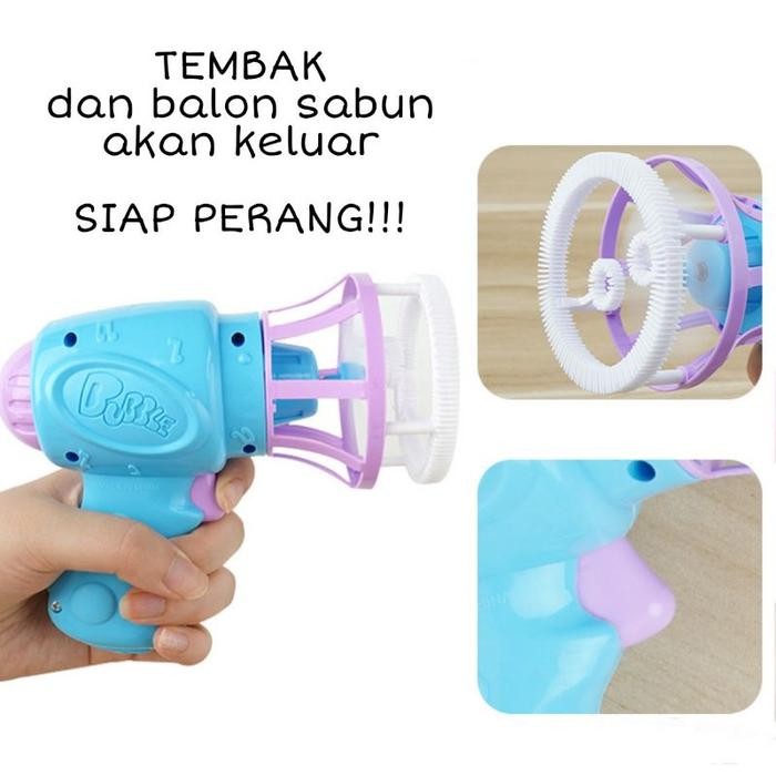 READY Tembakan Mainan - Mainan Gelembung Sabun Otomatis - Tembakan Gelembung Sabun - Pistol