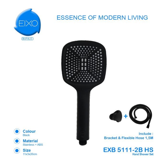 ASLI EIXO Bufalo Black Hand Shower Kepala Shower M Set Hitam Estetik READY STOCK