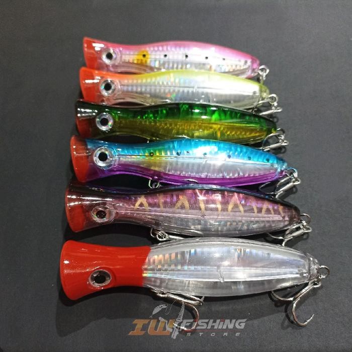 Poper Lure 13Cm 40G - Warna 6 - Hook 1# - Cocok Untuk Mancing Popping Di Laut Atau Sungai Umpan