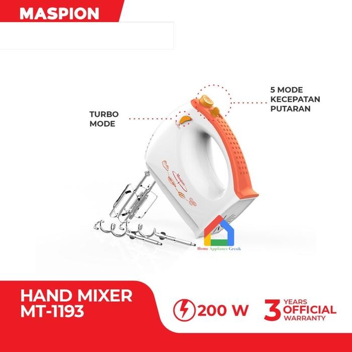 ELtoko- Hand Mixer Maspion Mt 1193 / Maspion Mixer Hand Mt 1193
