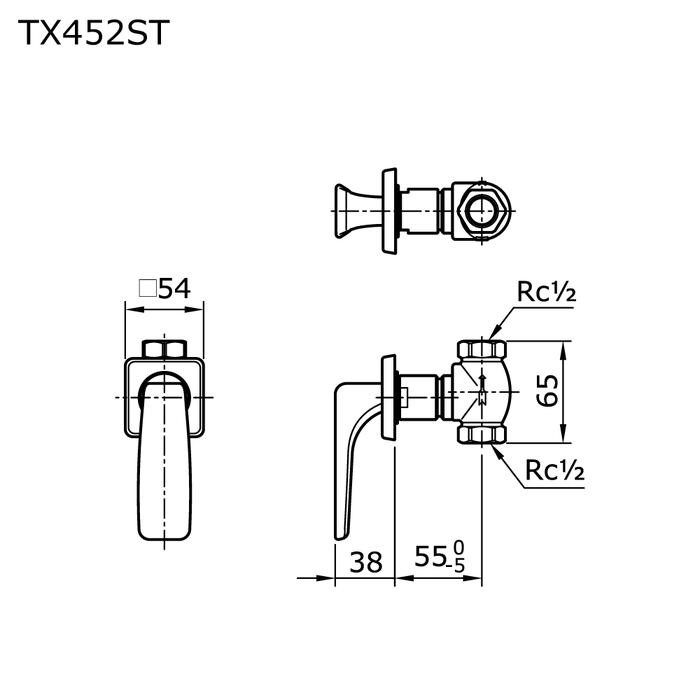 Kran Shower Mandi TOTO TX452ST(Cold Water)/Kran Shower Mandi Tanam TOTO