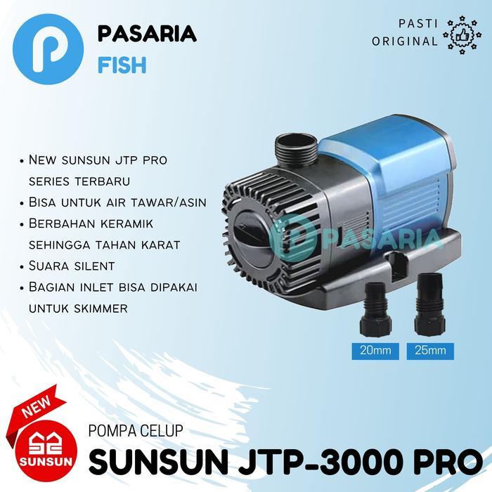 NEW SUNSUN JTP3000/JTP 3000 Pompa/Pumpa Celup Kolam Ikan Low Watt