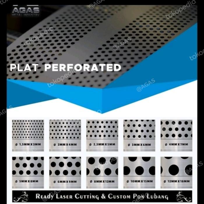 Plat Lubang Besi Perforated 1.5mm UK 120x240cm