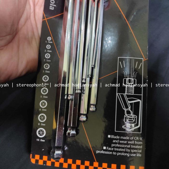 Kunci L 9Pcs Hexa Finder Kunci L Set 9Pcs Finder Finder Hex Key 9