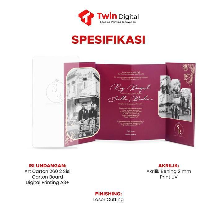 Sale Custom Undangan Pernikahan Hardcover-Wedding Invitation Amplop Akrilik