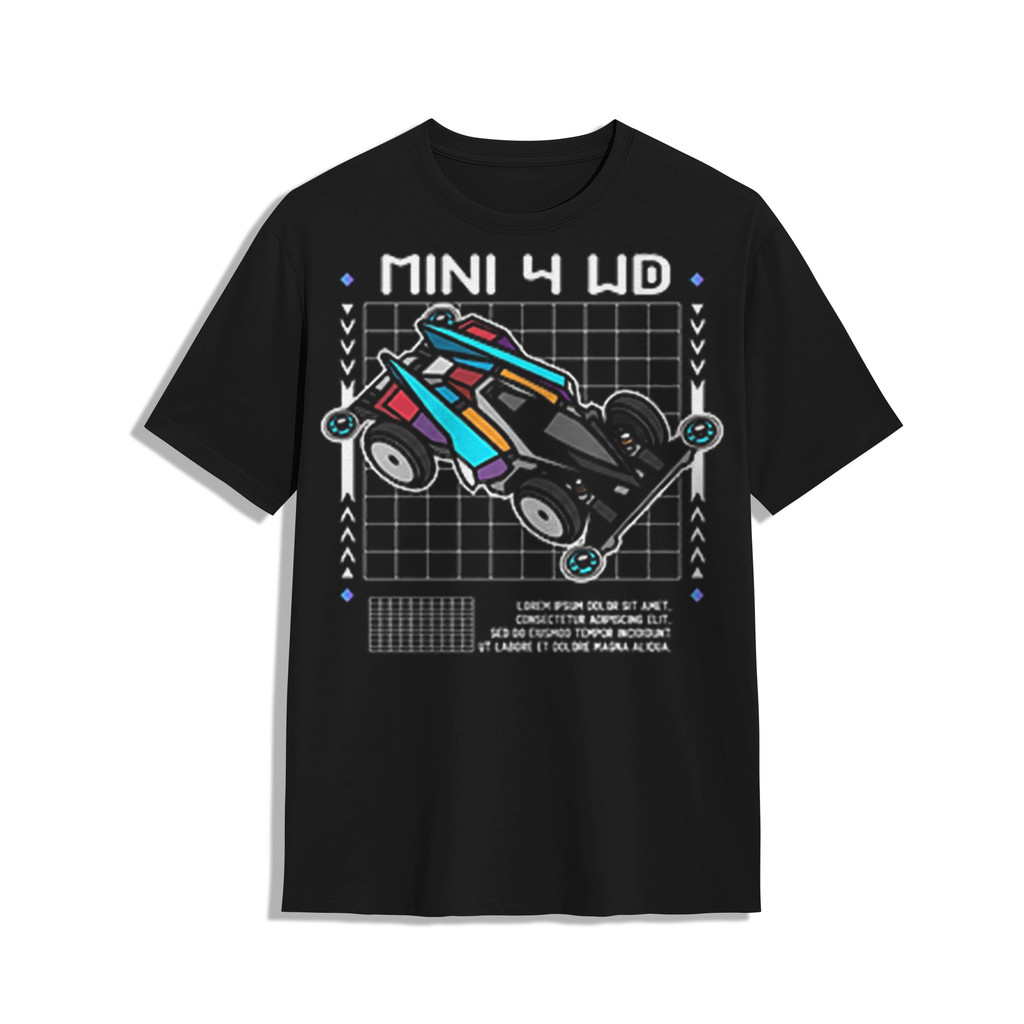 Kaos Tamiya Let's & Go Model 4 Lengan Pendek Premium Printing DTF Baju T-Shirt Katun Combed Adem Nya