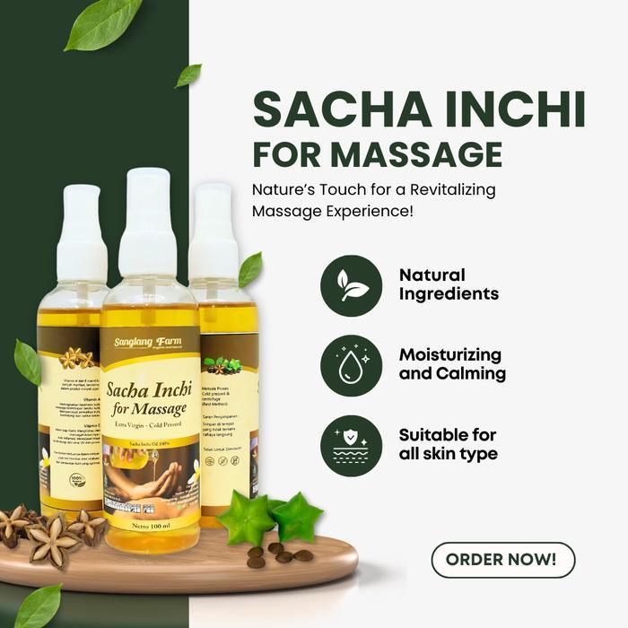 MINYAK URUT SACHA INCHI/SACHA INCHI MESSAGE OIL EXTRA VITAMIN A DAN E/SACHA INCHI OIL MOISTURIZING