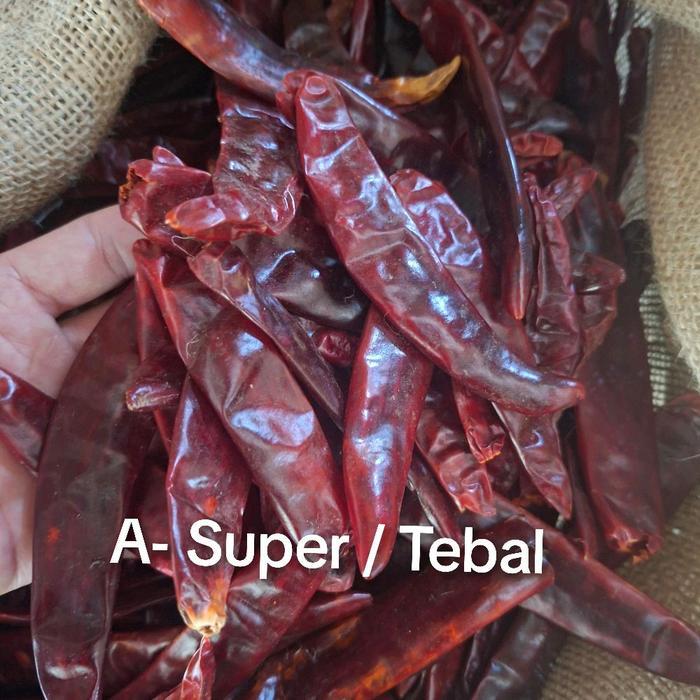 10KG CABE MERAH BESAR KERING TIDAK PEDAS Merah Food Cabai - ( 5.kg )