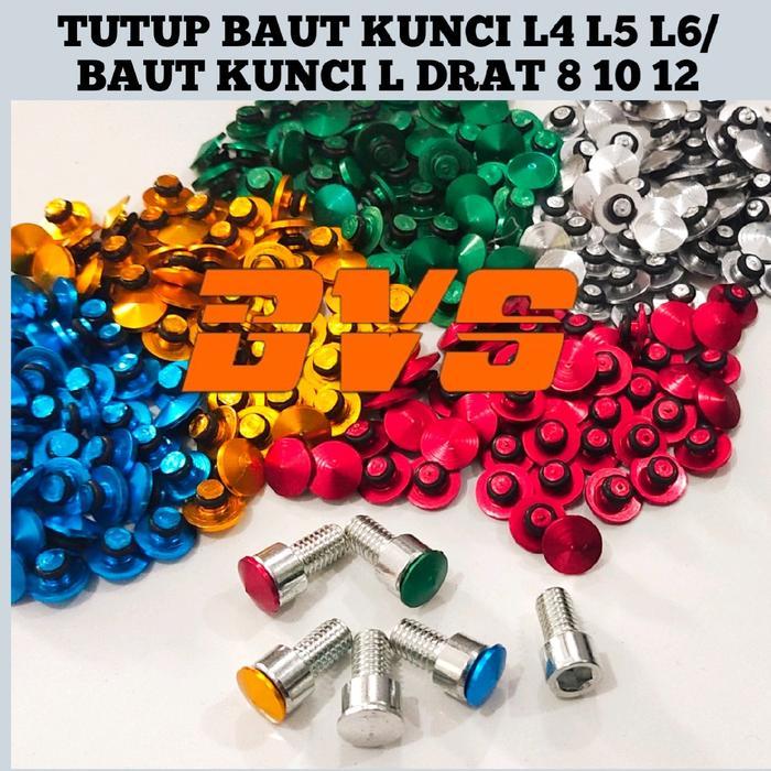 NEW 5pcs Tutup baut kunci L4 L5 L6 tutup baut L full alumunium tutup baut variasi