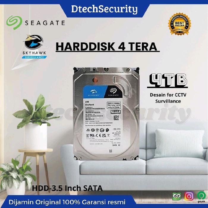 Hardisk Cctv 4 Tb MFI / HDD Seagete Skyhawk MFI Resmi Garansi 3 Tahun