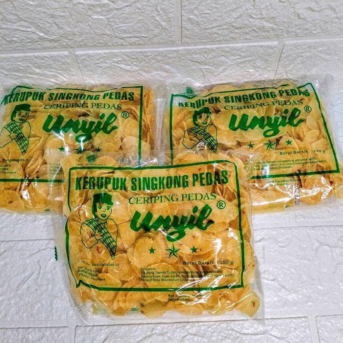 1 kg kerupuk unyil pedas / ceriping pedas / kerupuk mentah / unyil