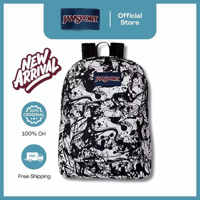 Tas JanSport Superbreak Backpack Percikan Tinta Tas Pria Wanita Terbaru Ruang Besar &