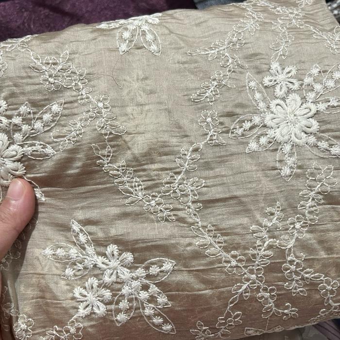 KOMPLIT Kain papersilk bordir // kain silk // kain gamis / kain meteran / kain gamis