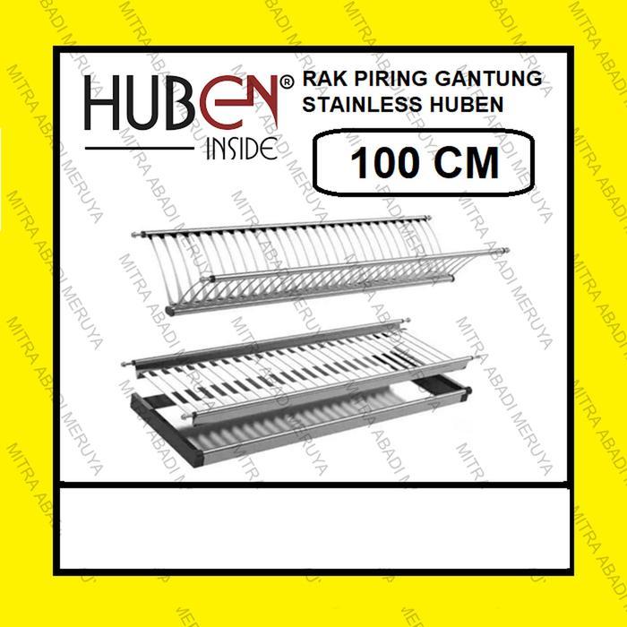 Promo Terlaris Rak Piring Gantung Huben 100Cm 100 Cm Stainless Steel Dish Rack Gelas Rak Dapur Rak