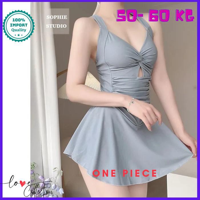 Baju Pantai Wanita One Piece Korean Style Baju Renang Dewasa Seksi 520 Terbaru!!!