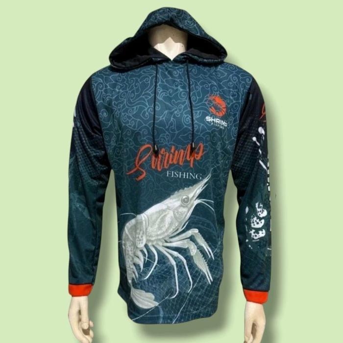 [TANPA MASKER]JERSEY UDANG GALAH FISHING MODEL TOPI BERTUDUNG/JERSEY MANCING/SWEATER MANCING