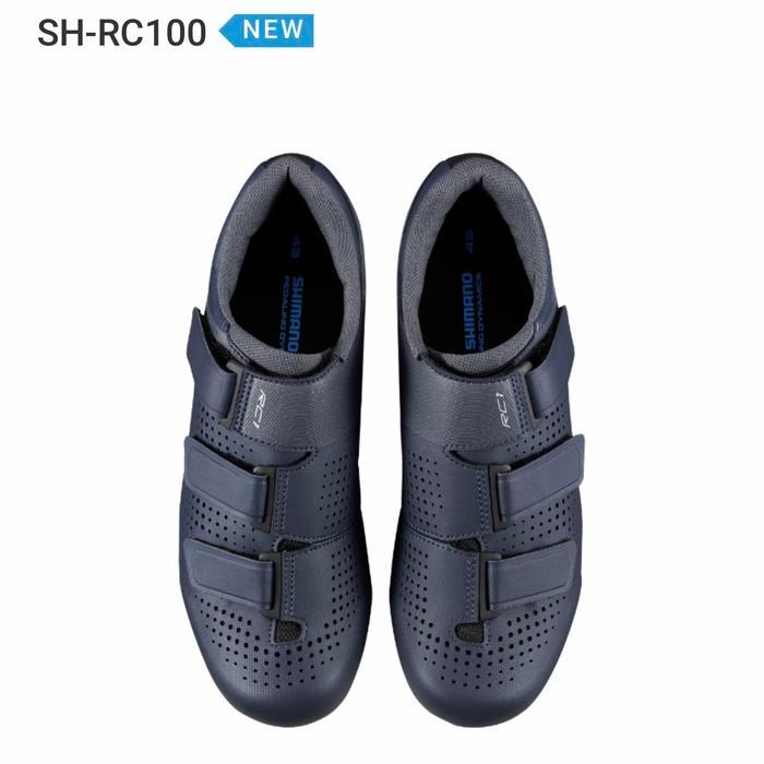 Sepatu Sepeda Road Shimano Sh-Rc100 Rc100 Rc1 Navy Blue