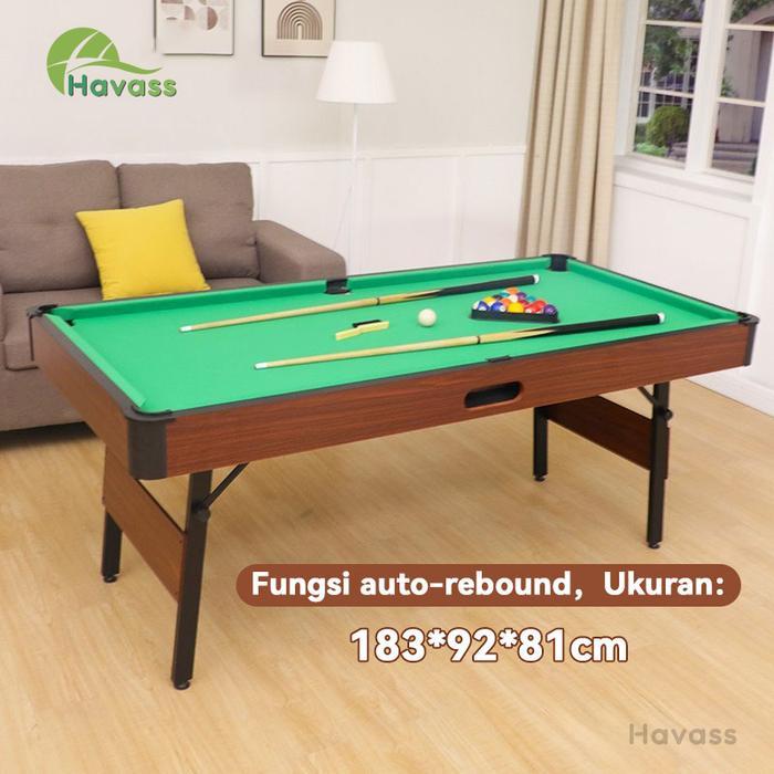 Mini Pool Table Lipat kaki / Meja Billiard Mini / Billiard Table Bonus /Mini Pool Table Lipat 182cm 