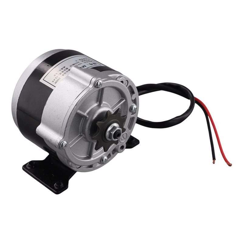 MY1016Z 24V 250W Electric Motor Gear Reduction Brushed DC Motor With 9 Tooth Sprocket Reducer E-Bike