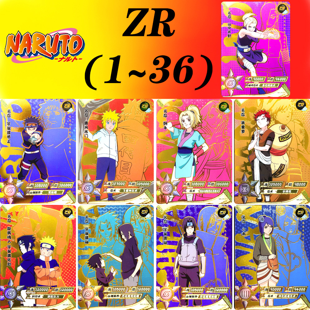 KAYOU NARUTO ZR CARD 1~36 series Anime characters Otsutsuki Kaguya Hyuga Hinata Collection card