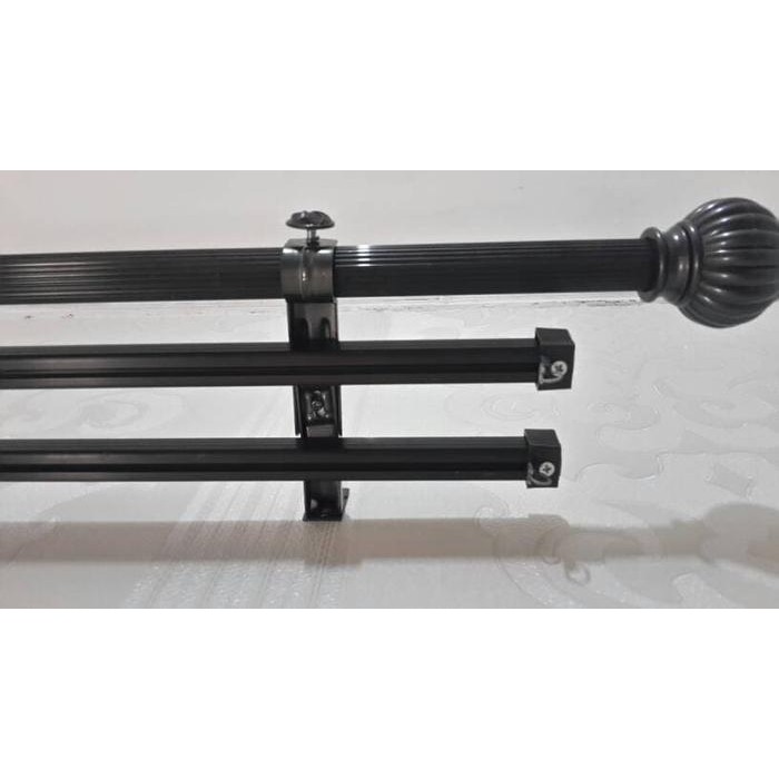 Paket Batang Rel Pipa Gorden 2 Meter/Tiang Besi Hordeng/Rolet Tirai