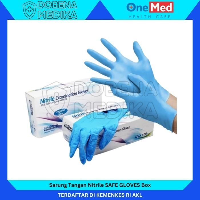 SAFE GLOVES HANDSCOON SARUNG TANGAN NITRILE NON POWDER NON STERIL