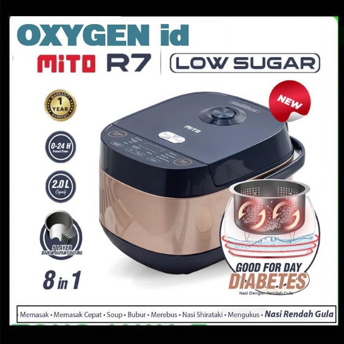 New Rice Cooker Mito R7 Glow/Rice Cooker Low Sugar Mito 2 Liter